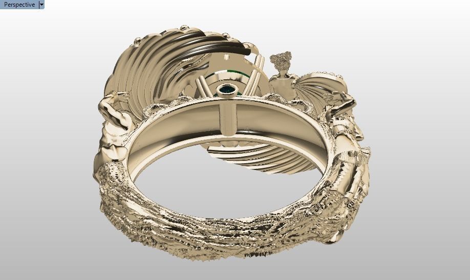 family ring 3D print model_16