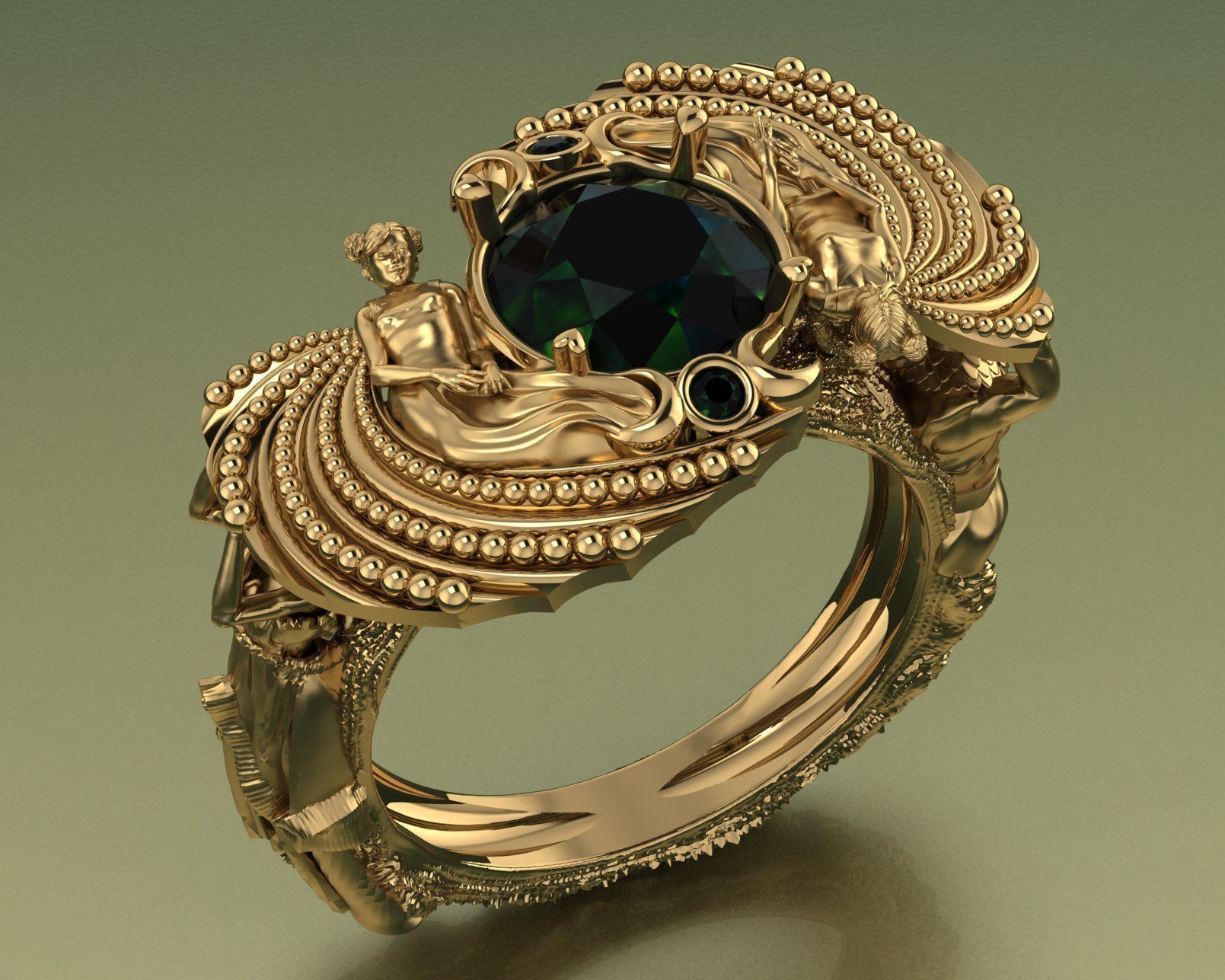 family ring 3D print model_6