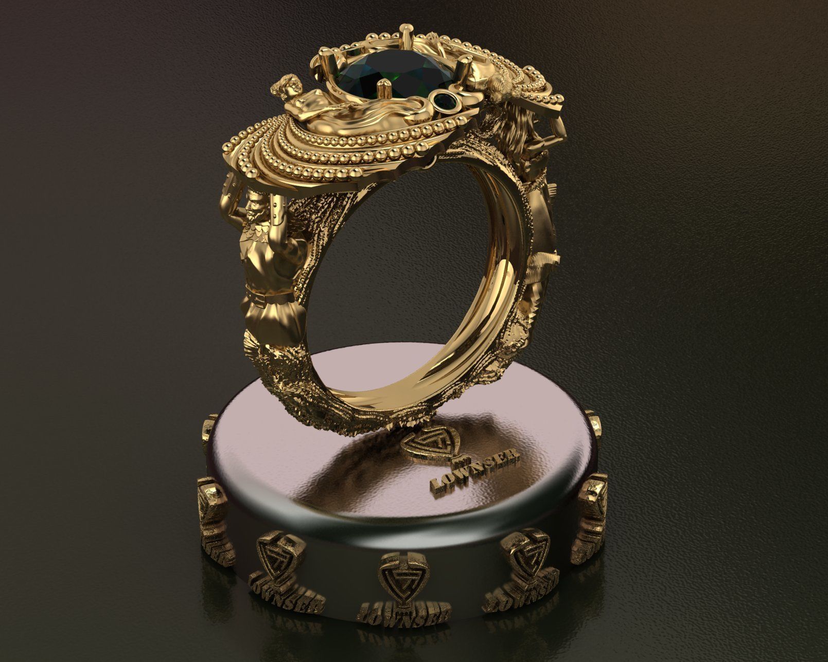family ring 3D print model_5