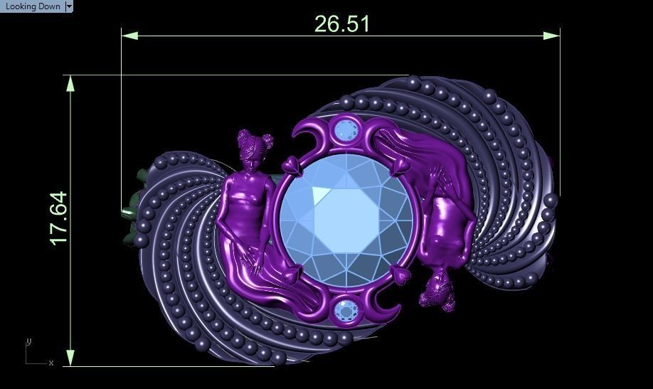 family ring 3D print model_7