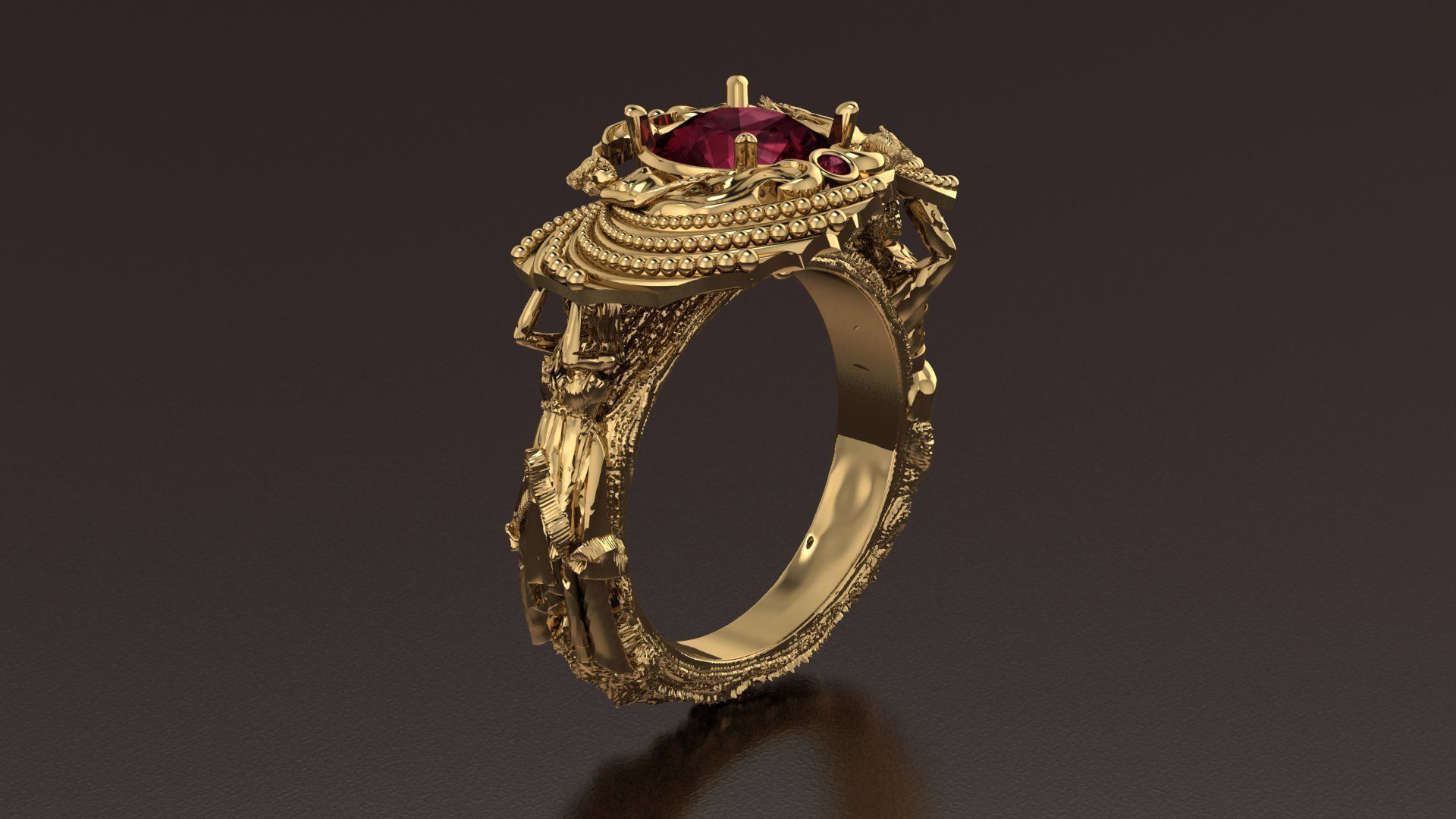 family ring 3D print model_22