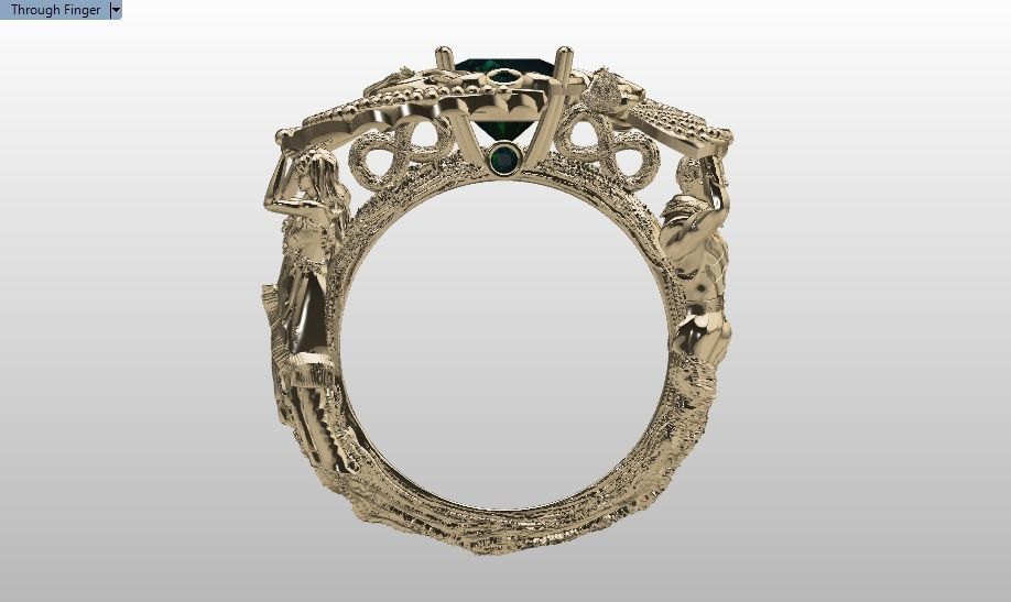 family ring 3D print model_14