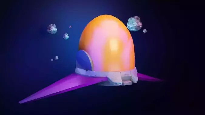 UFO Spaceship asset game ready - Rigging Texture and Animation Low-poly 3D model  UFO Spaceship asset game ready - Rigging Texture and Animation Low-poly 3D model