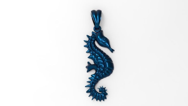SUMMERTIME SEAHORSE PENDANT NECKLACE JEWELRY CHARM 3D print model_4