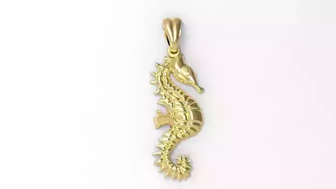  SUMMERTIME SEAHORSE PENDANT NECKLACE JEWELRY CHARM 3D print model