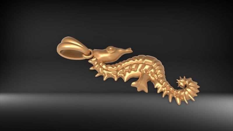 SUMMERTIME SEAHORSE PENDANT NECKLACE JEWELRY CHARM 3D print model_18