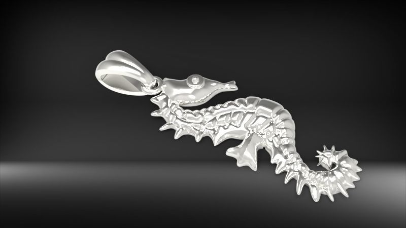 SUMMERTIME SEAHORSE PENDANT NECKLACE JEWELRY CHARM 3D print model_17