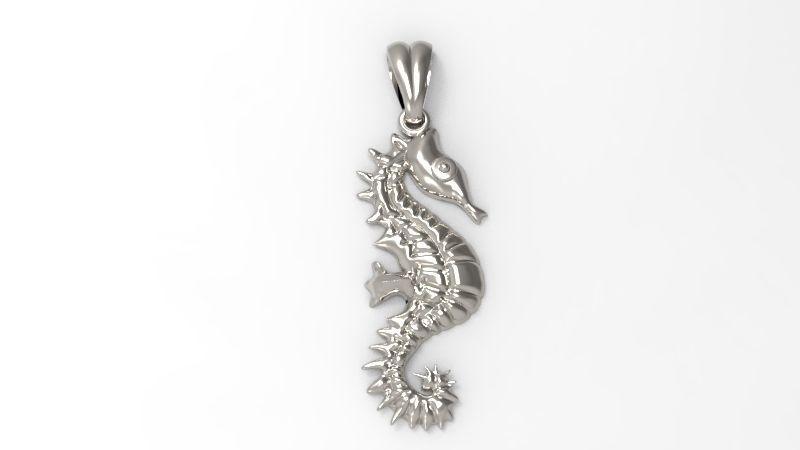 SUMMERTIME SEAHORSE PENDANT NECKLACE JEWELRY CHARM 3D print model_15