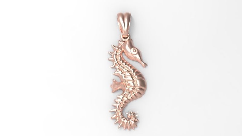 SUMMERTIME SEAHORSE PENDANT NECKLACE JEWELRY CHARM 3D print model_11