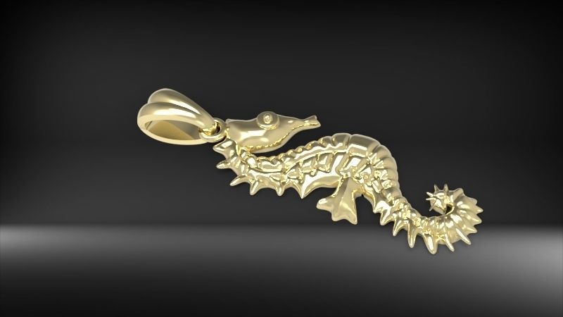 SUMMERTIME SEAHORSE PENDANT NECKLACE JEWELRY CHARM 3D print model_20
