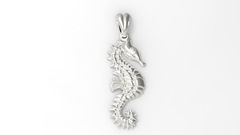 SUMMERTIME SEAHORSE PENDANT NECKLACE JEWELRY CHARM 3D print model_16