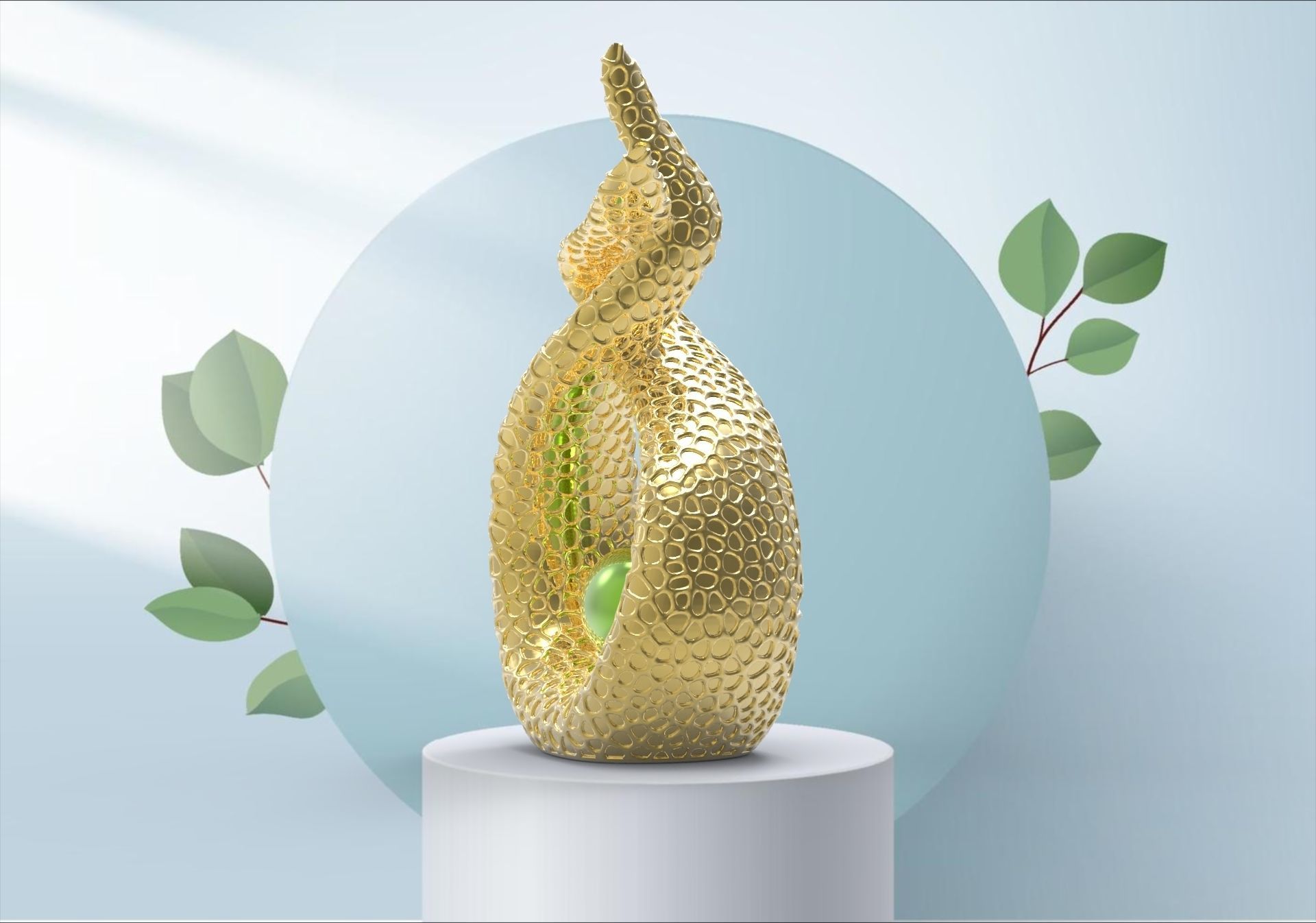 artistic decorative sculpture 3D print model_1