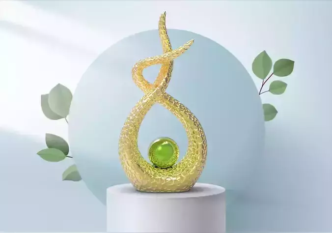 artistic decorative sculpture 3D print model