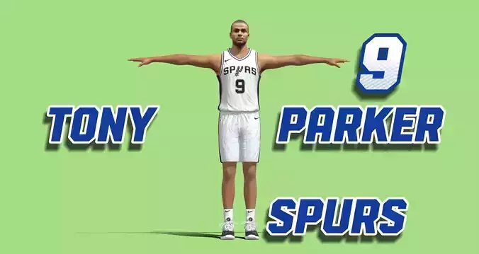 T-Pose Tony Parker San Antonio Spurs 3D model