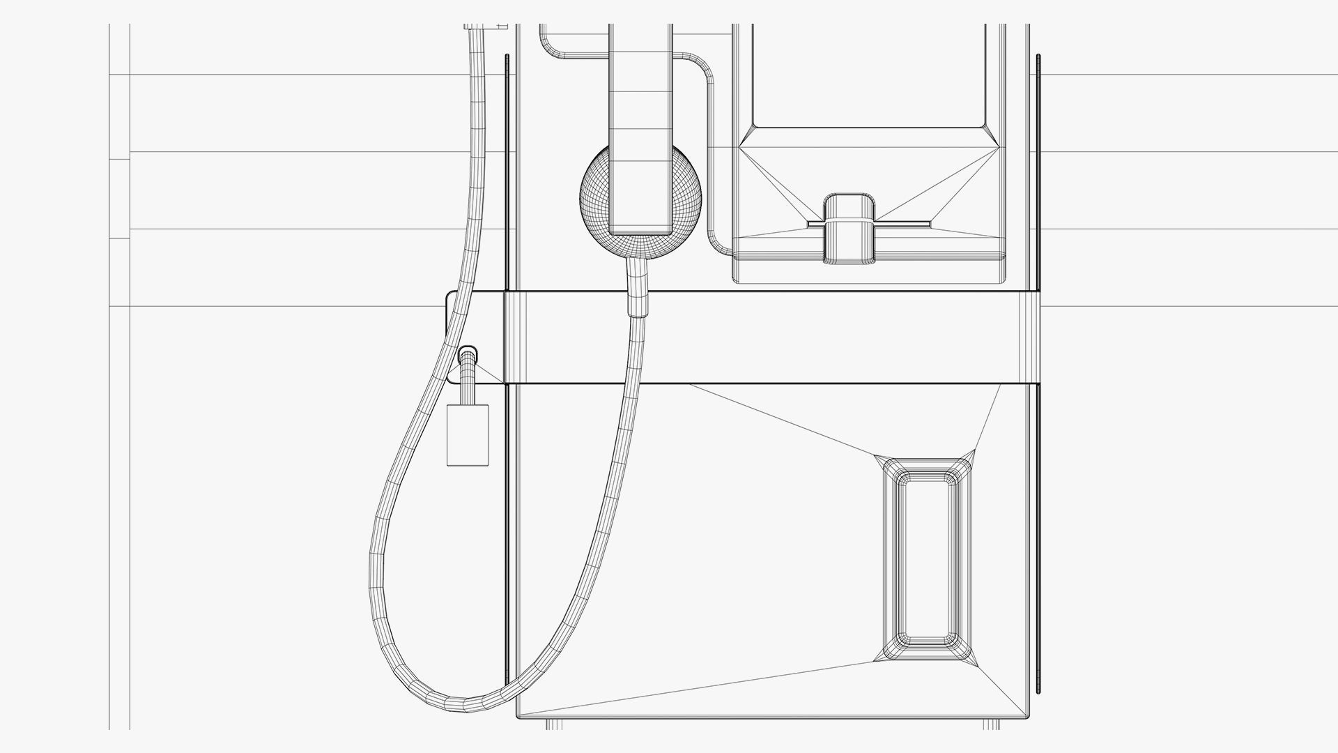 Vandalized payphone Low-poly 3D model_7