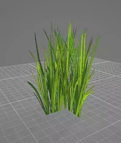 low poly grass cross  shaped