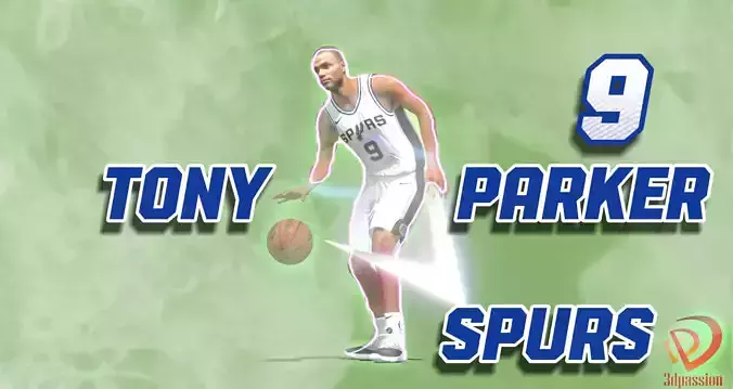 Tony Parker San Antonio Spurs 3D model