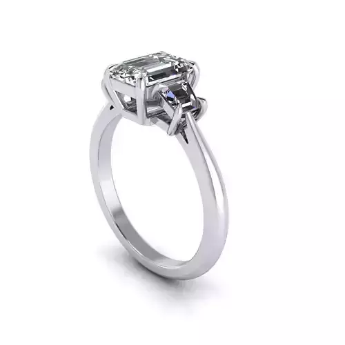 Three-stone Diamond Engagement Ring R73