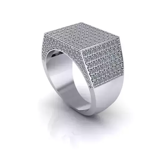 Men Diamond Ring R3 3D print model Men Diamond Ring R3 3D print model