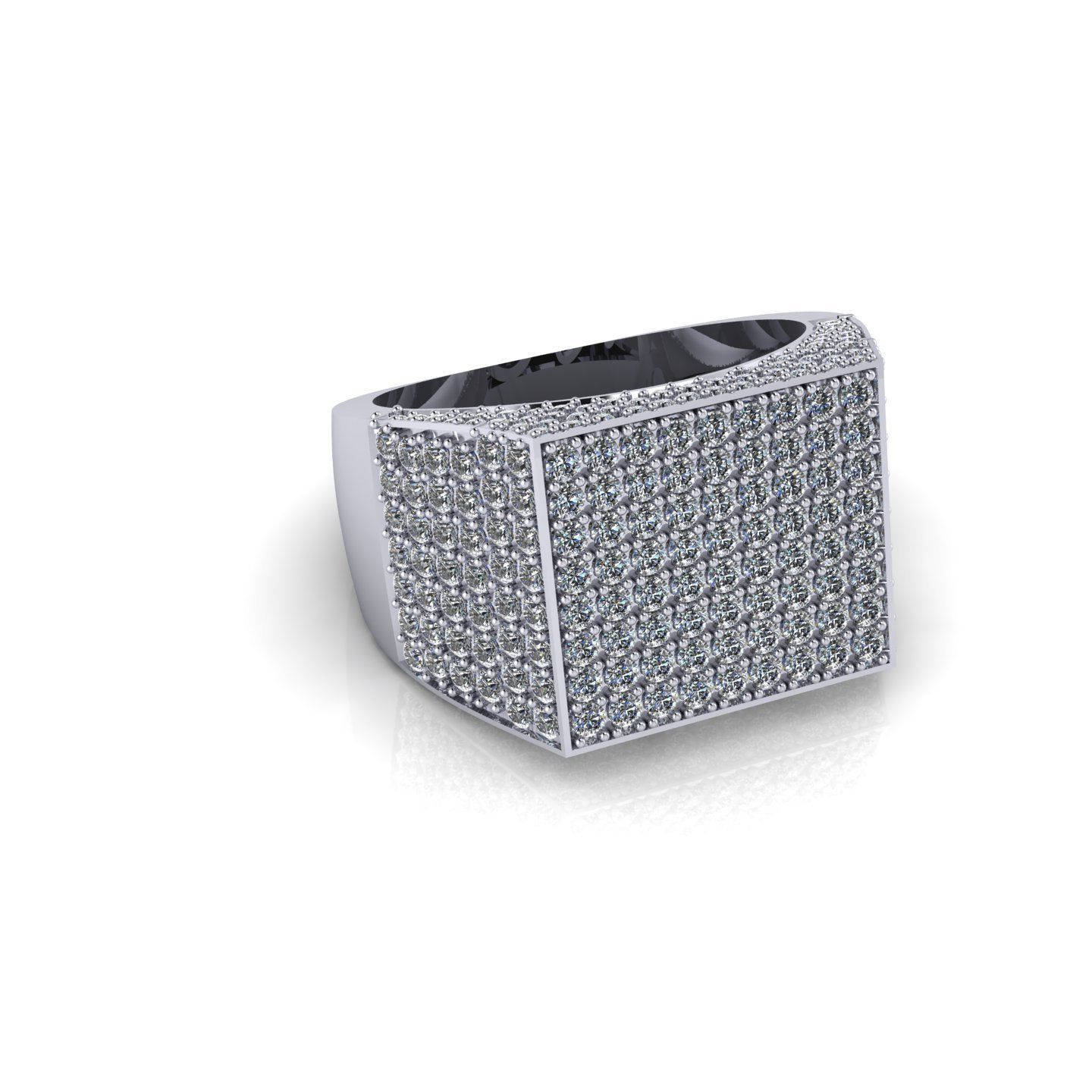 Men Diamond Ring R3 3D print model_4