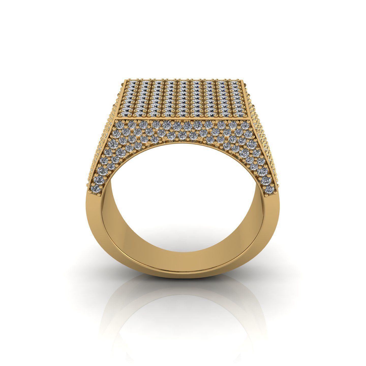 Men Diamond Ring R2 3D print model_1