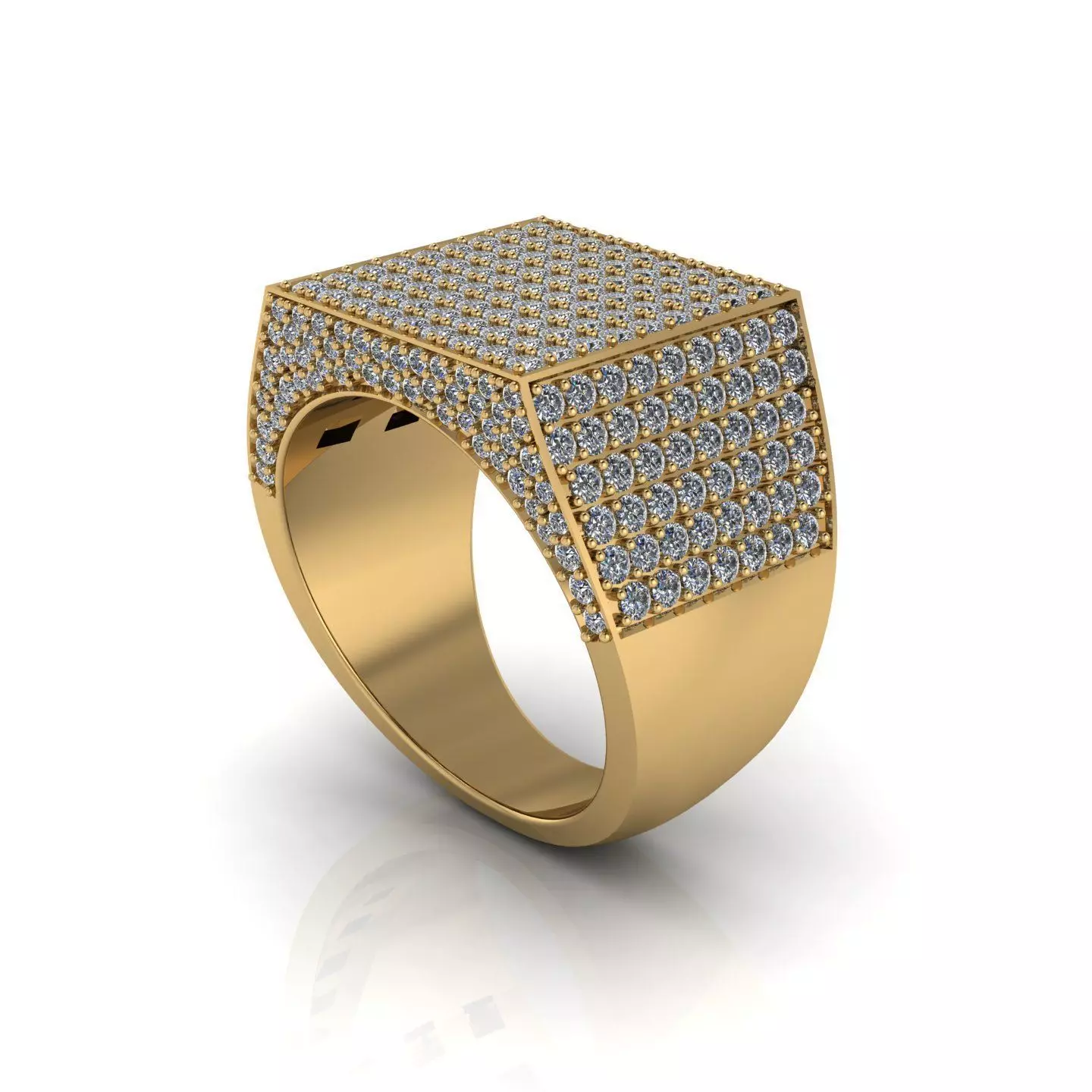 Men Diamond Ring R2 3D print model_0