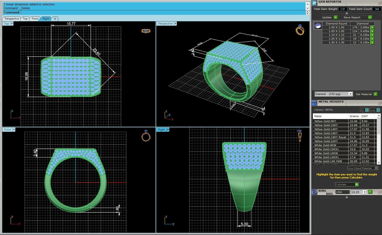 Men Diamond Ring 3D print model_2