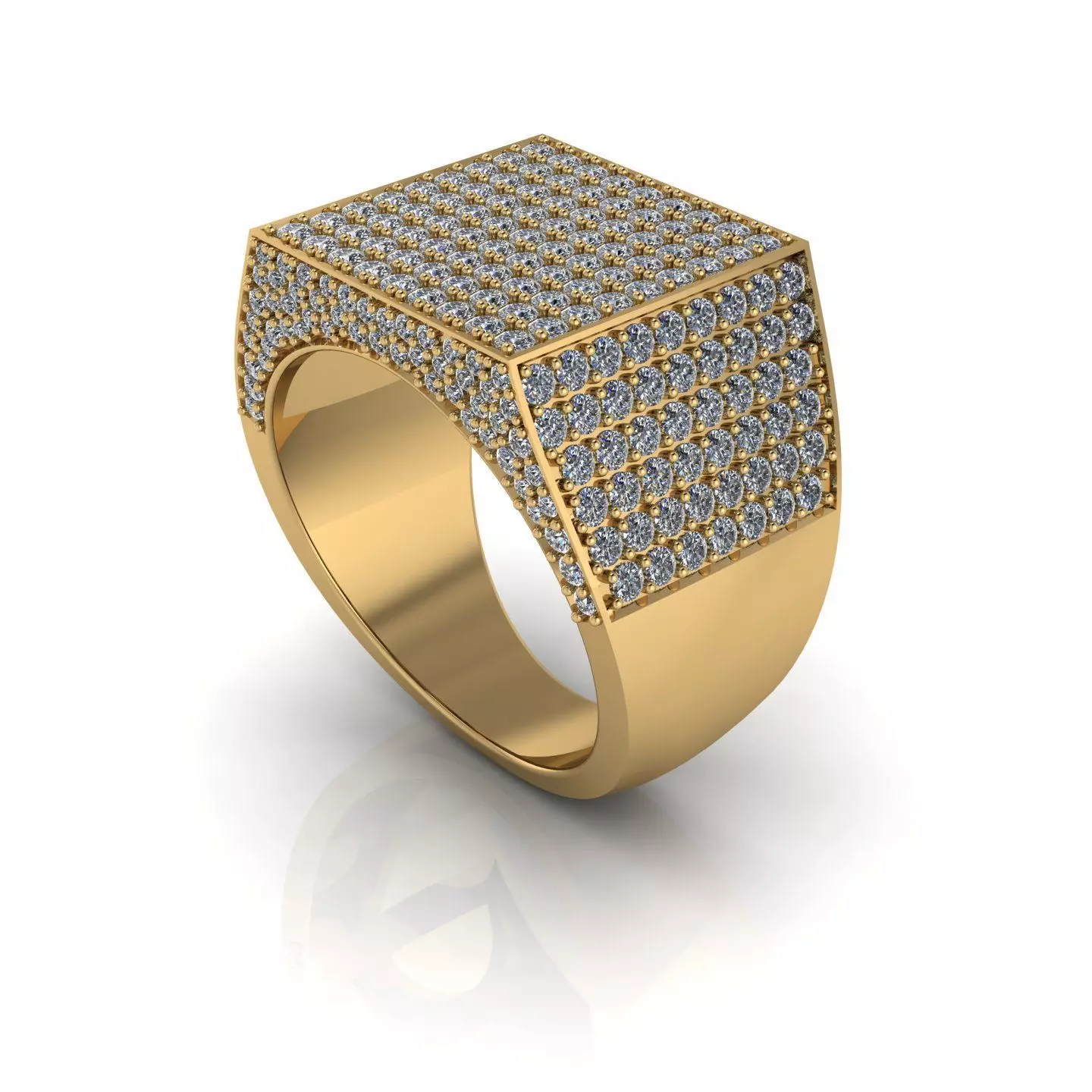 Men Diamond Ring 3D print model_0