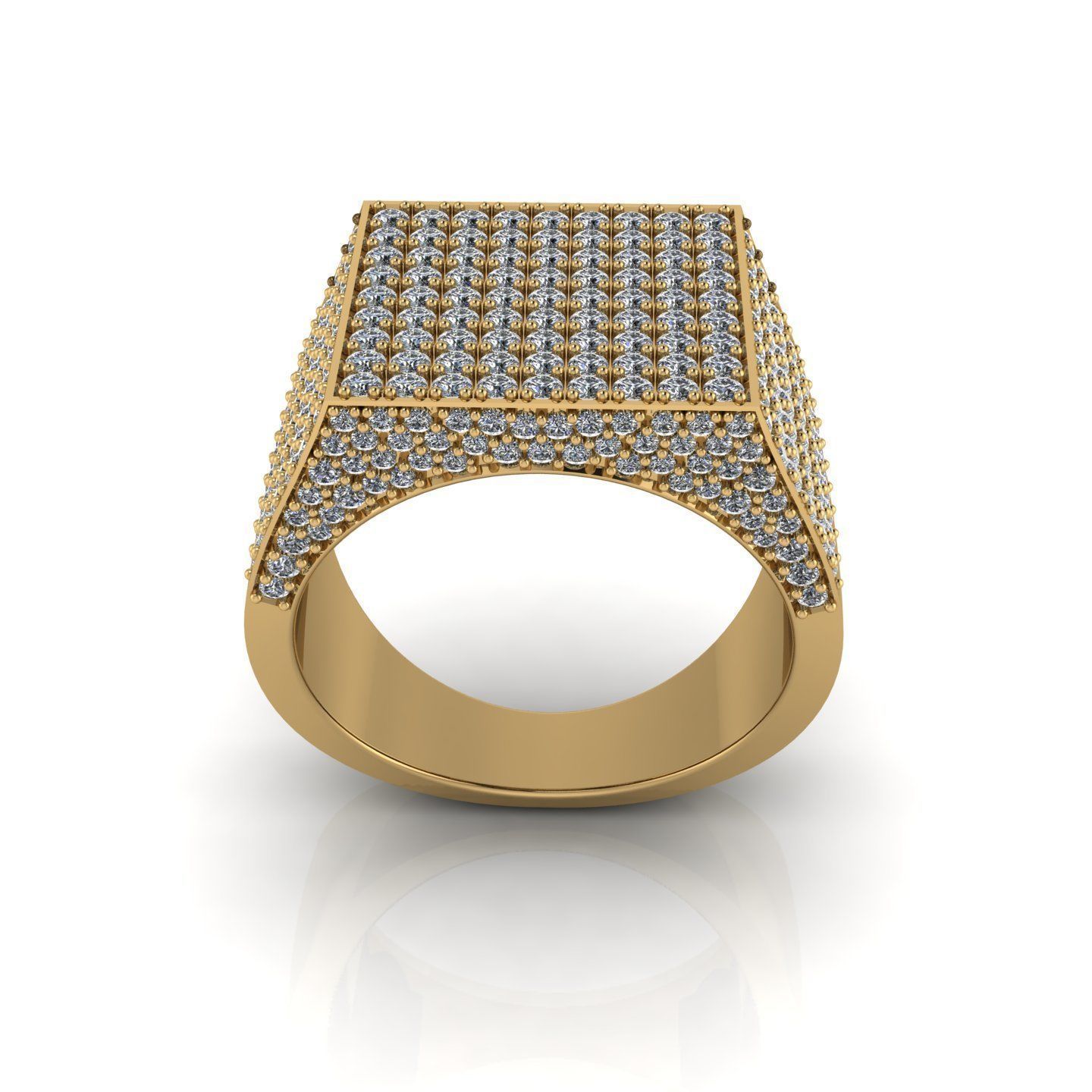Men Diamond Ring 3D print model_1