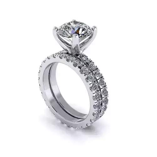 Matching Diamond Wedding Rings Bundle