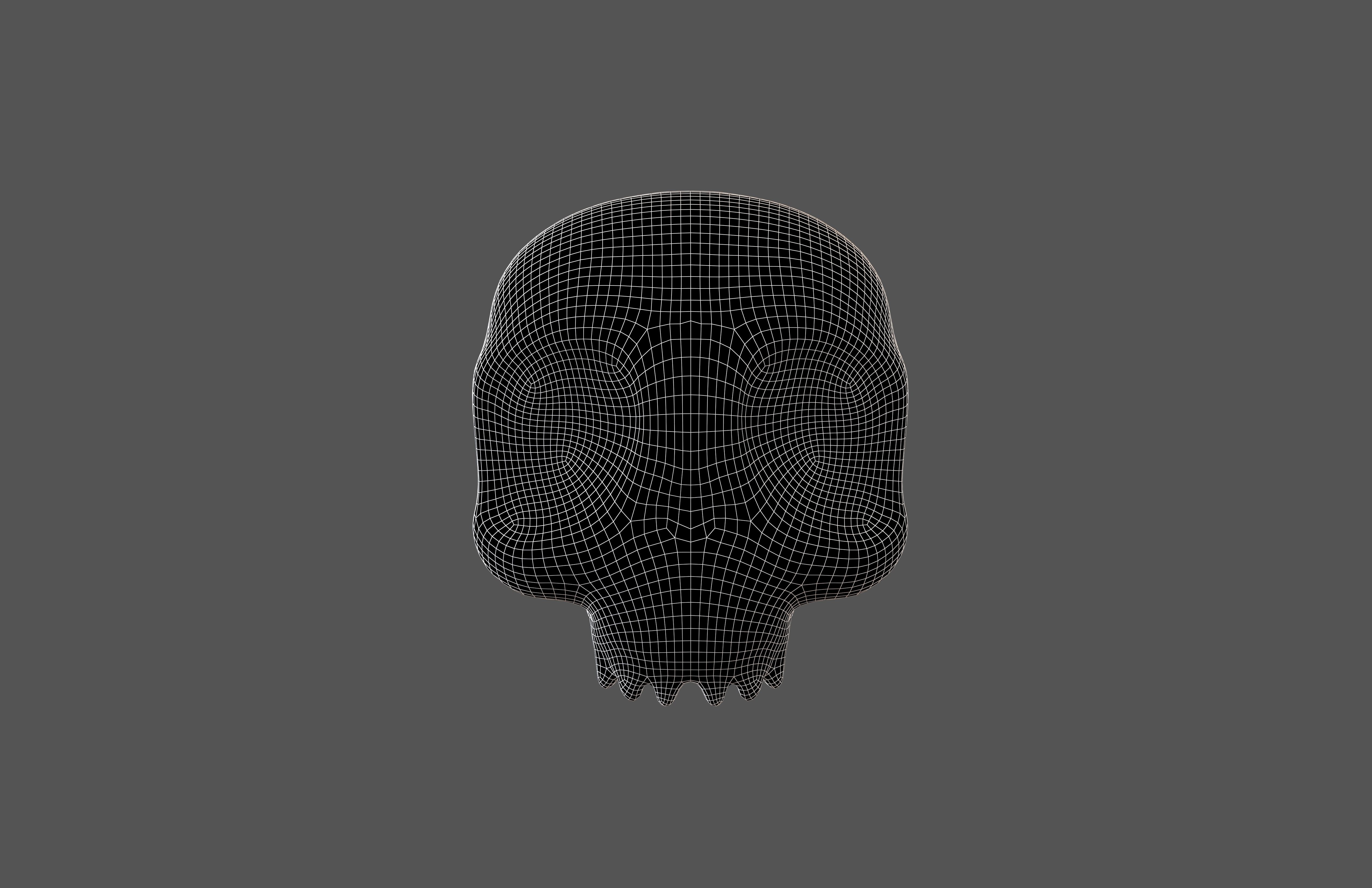 Cartoon Skull v2 002 Low-poly 3D model_7