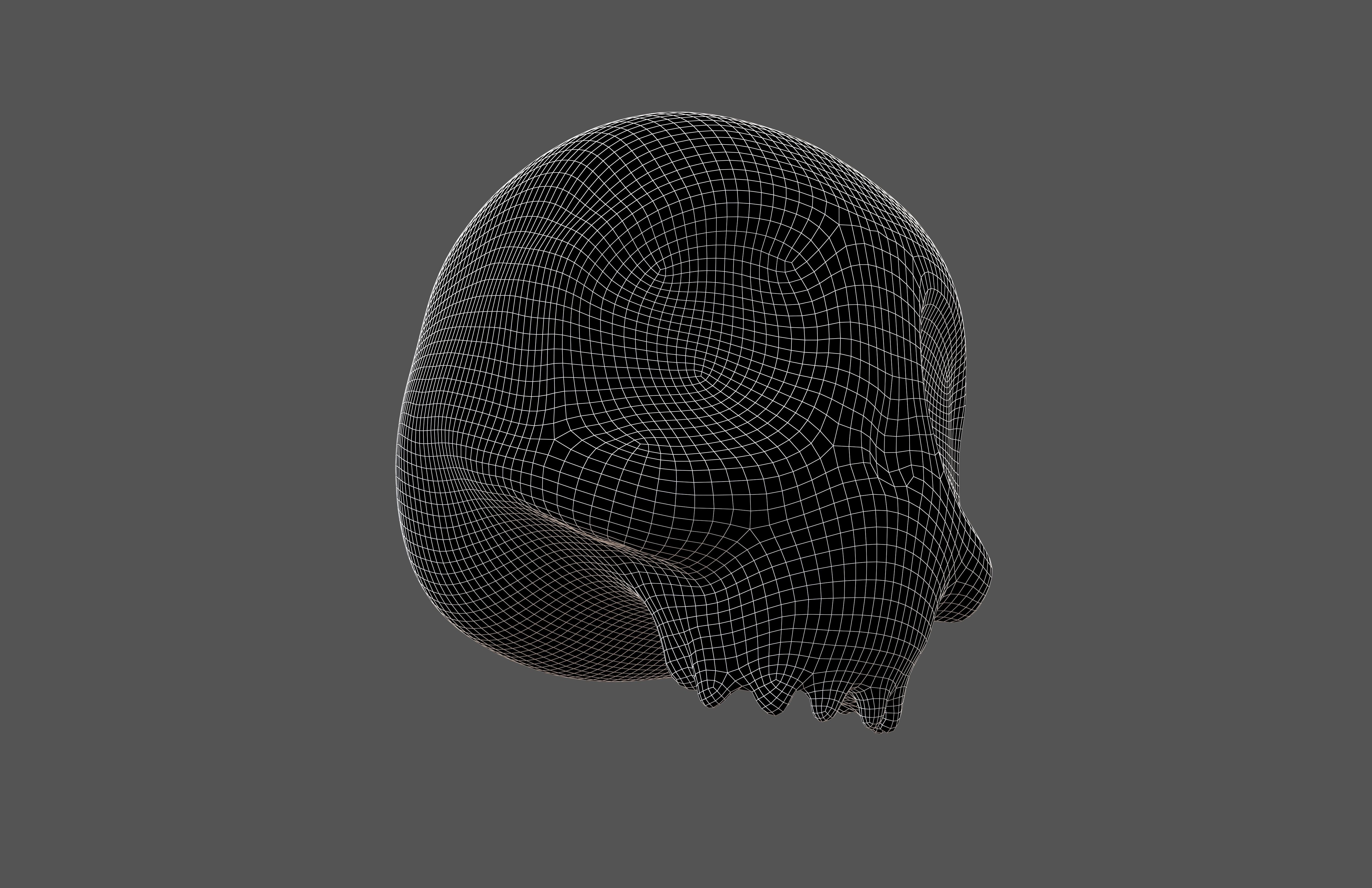 Cartoon Skull v2 002 Low-poly 3D model_6