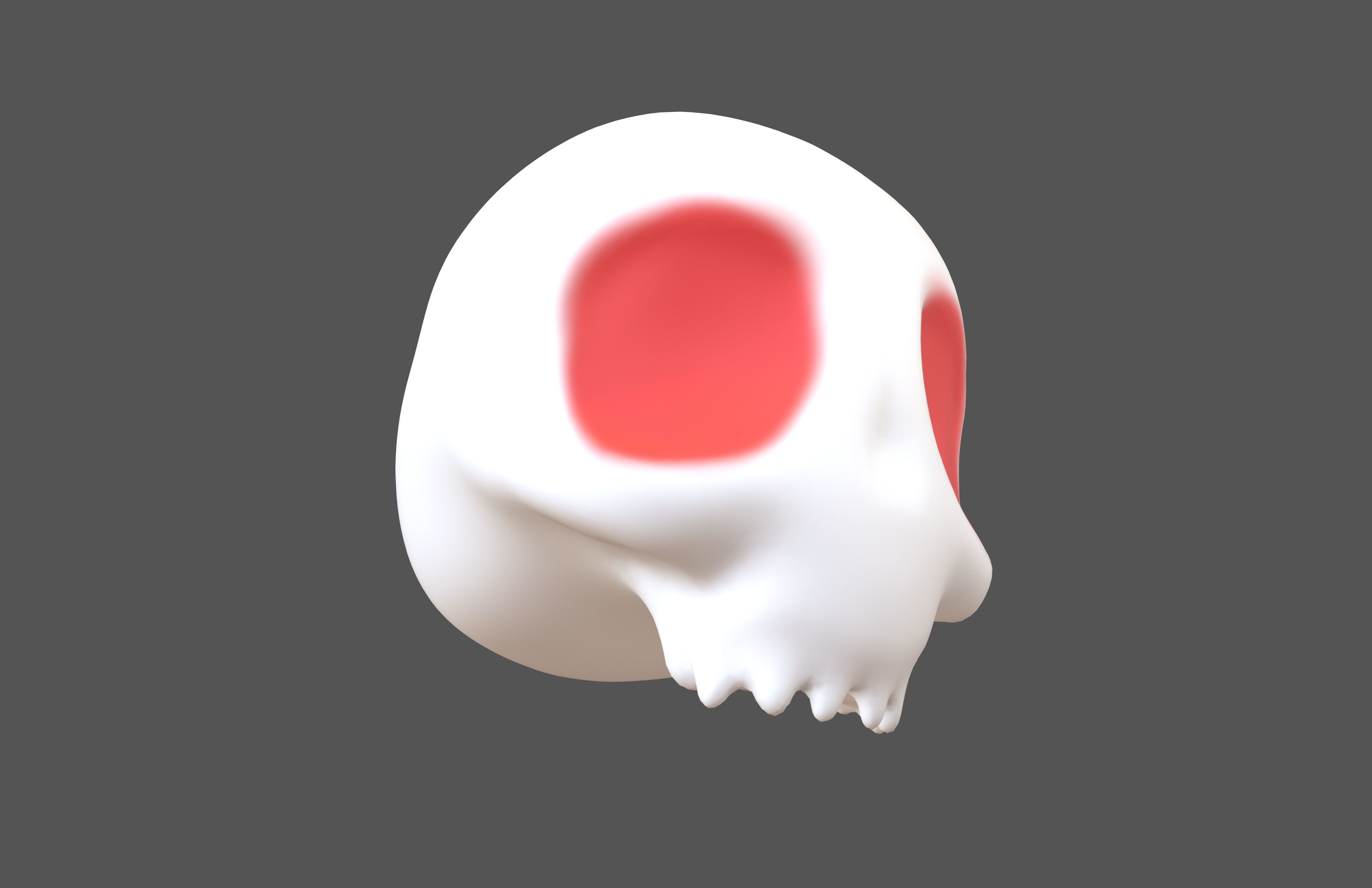 Cartoon Skull v2 002 Low-poly 3D model_2