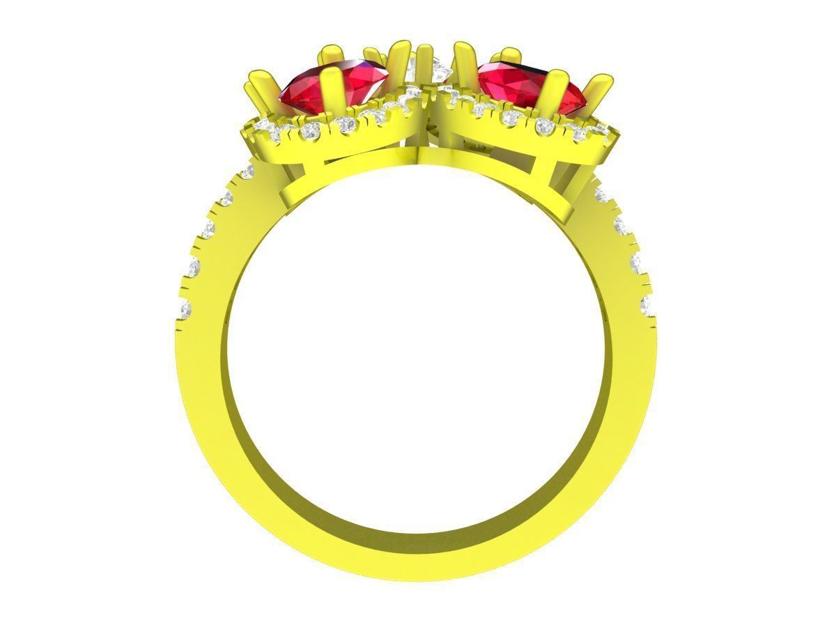 A7214 Luxury Korean Style Diamond Fashion Women Ring 3D print model_3