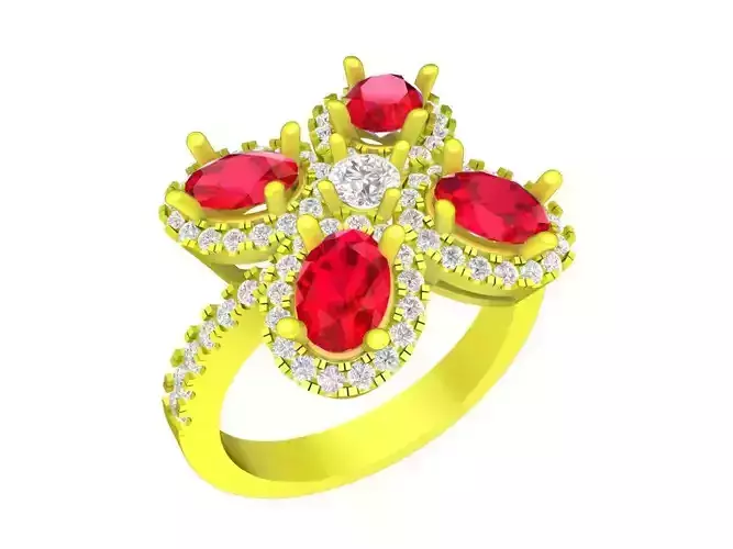 A7214 Luxury Korean Style Diamond Fashion Women Ring