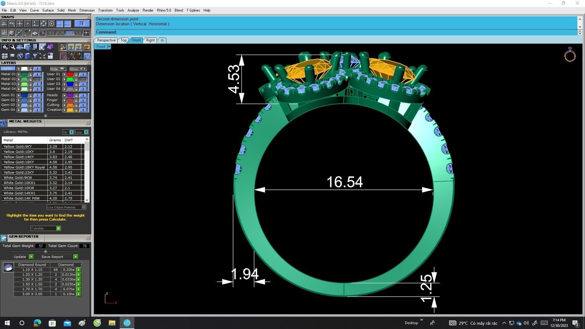 A7214 Luxury Korean Style Diamond Fashion Women Ring 3D print model_6