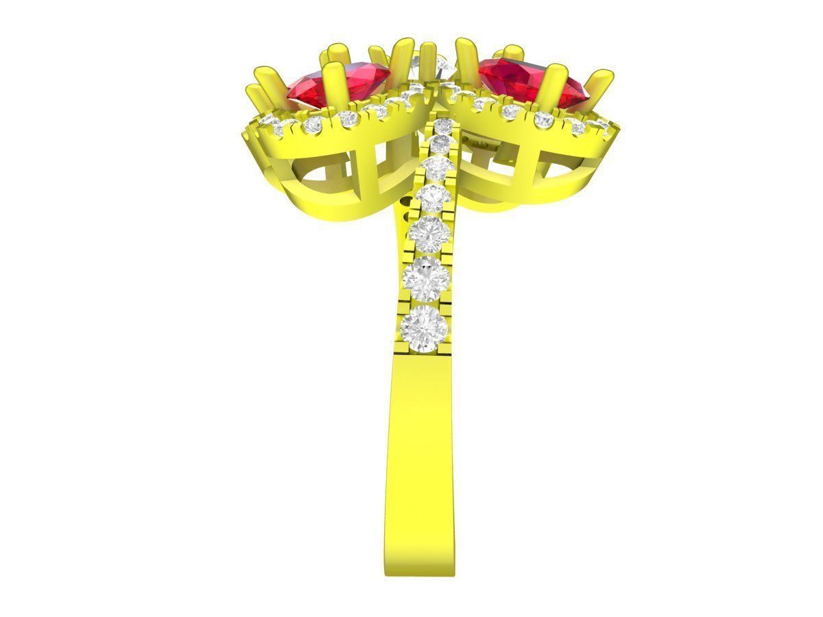 A7214 Luxury Korean Style Diamond Fashion Women Ring 3D print model_4