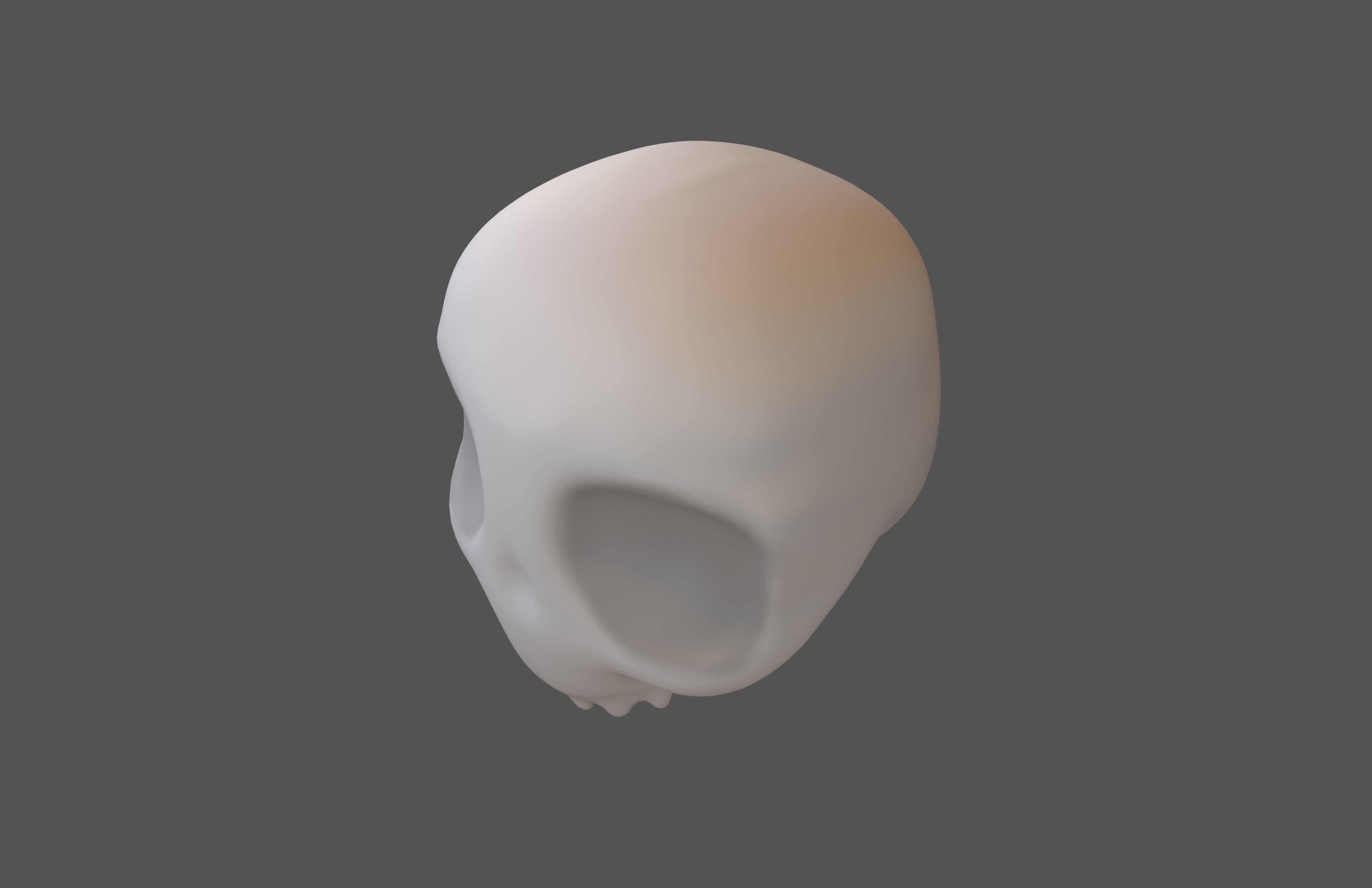 Cartoon Skull v2 004 Low-poly 3D model_3