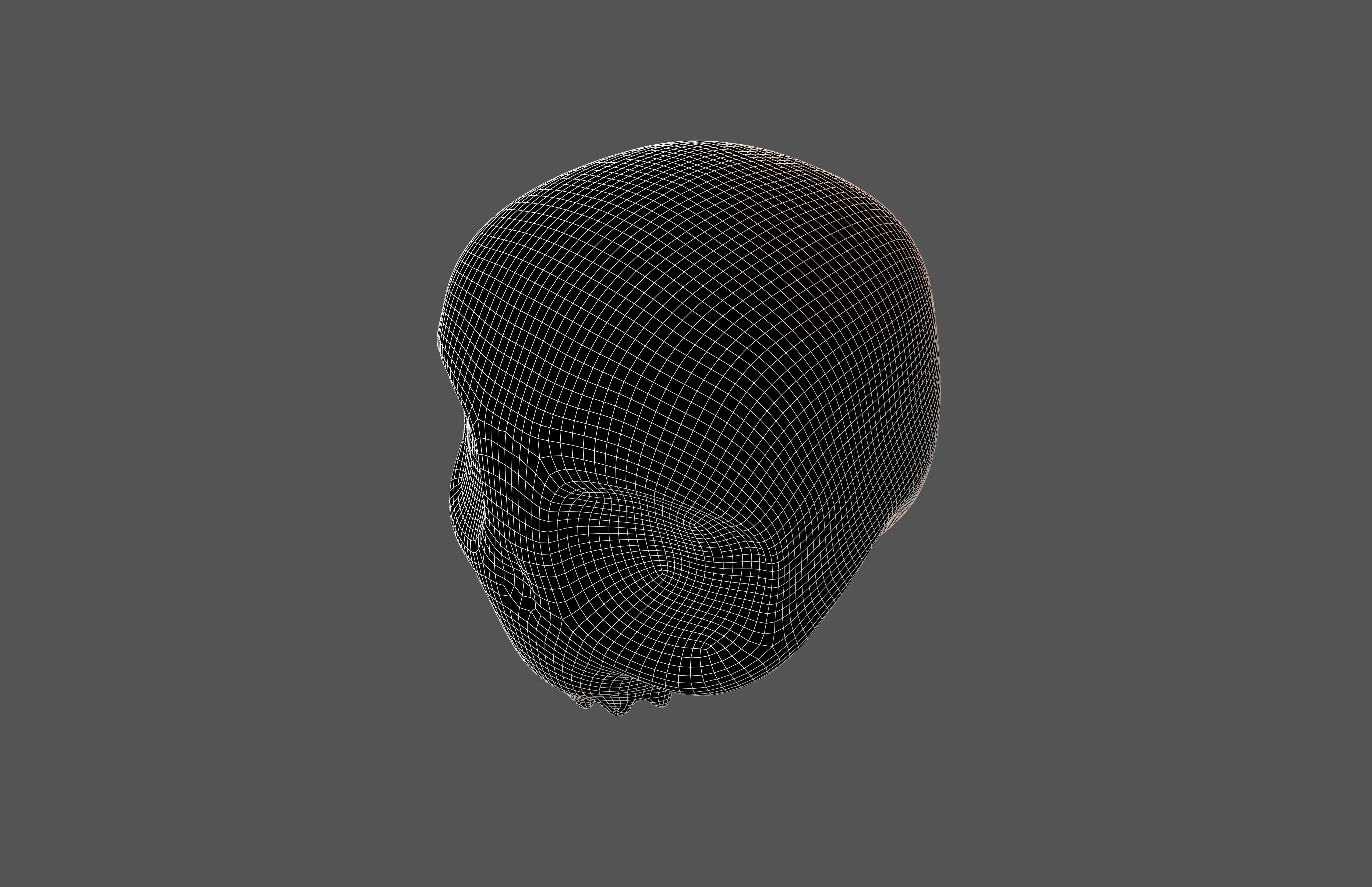 Cartoon Skull v2 005 Low-poly 3D model_5