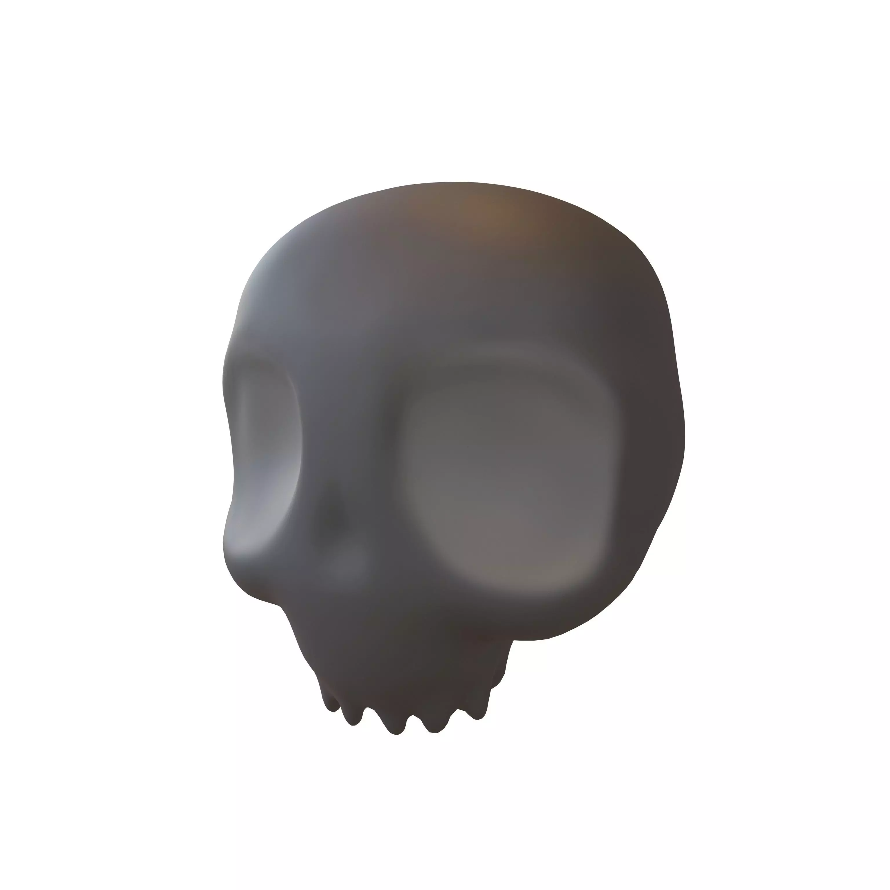 Cartoon Skull v2 005 Low-poly 3D model_0