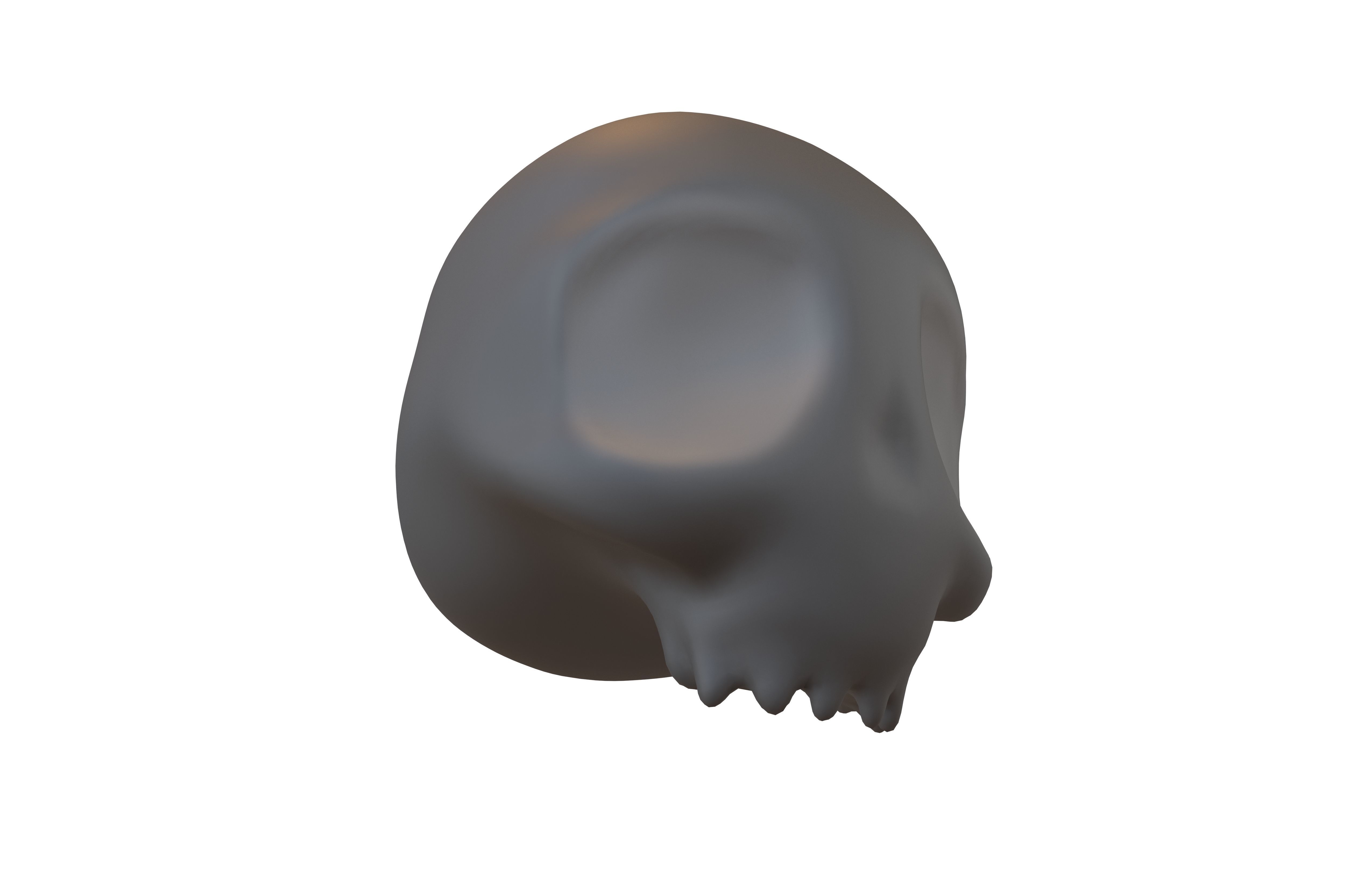Cartoon Skull v2 005 Low-poly 3D model_3