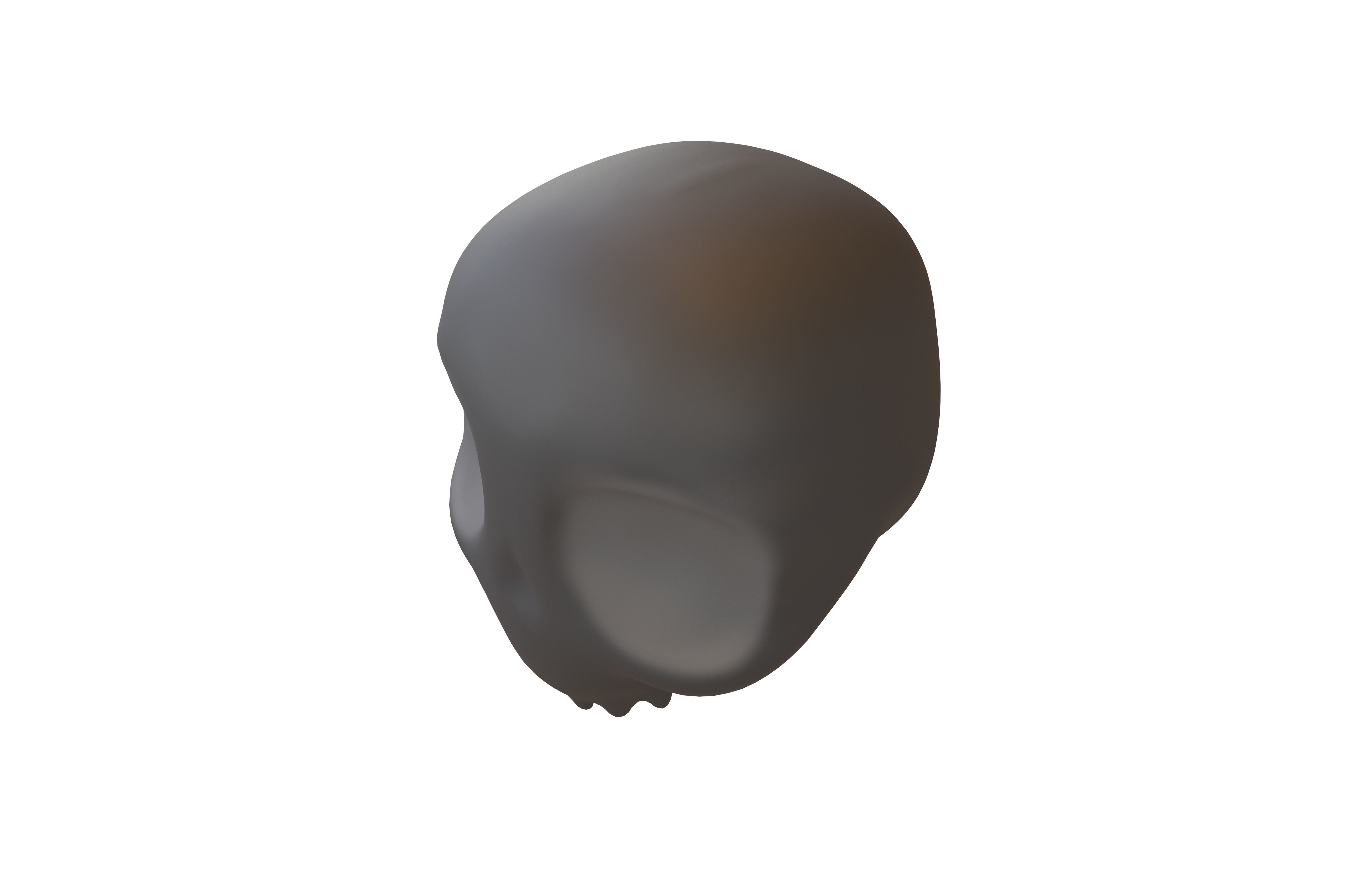 Cartoon Skull v2 005 Low-poly 3D model_2