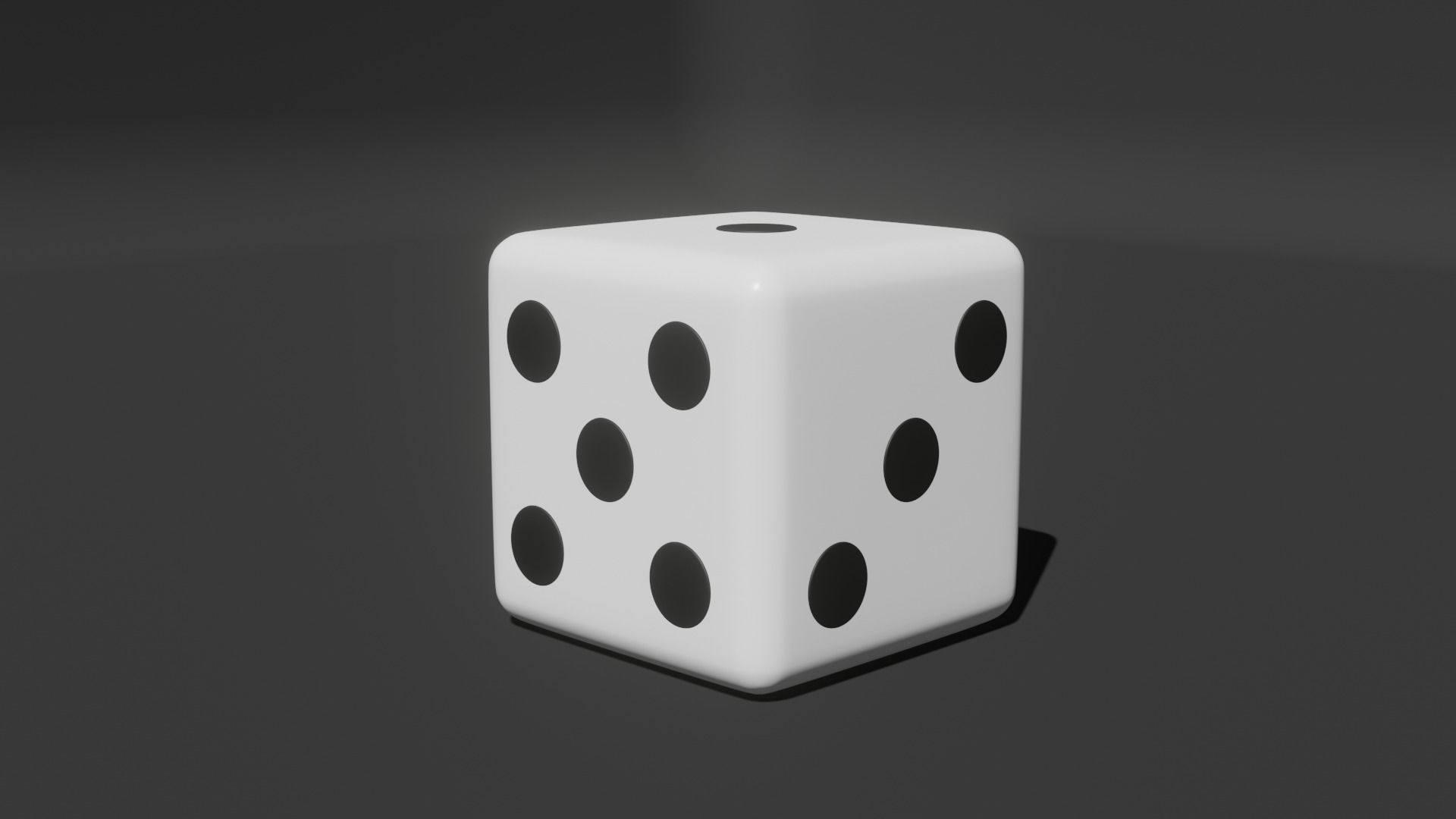 Dice cube Low-poly 3D model_2