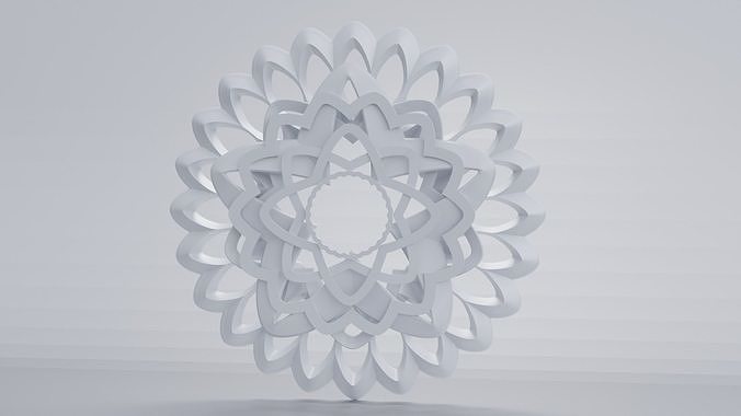 Mandala Star Shape 3D model