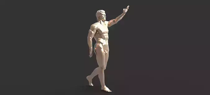 Chariot Statue Delphi sculpture 3D model