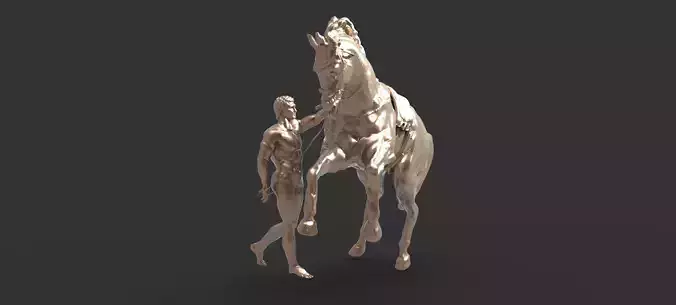 Chariot horse Delphi sculpture 