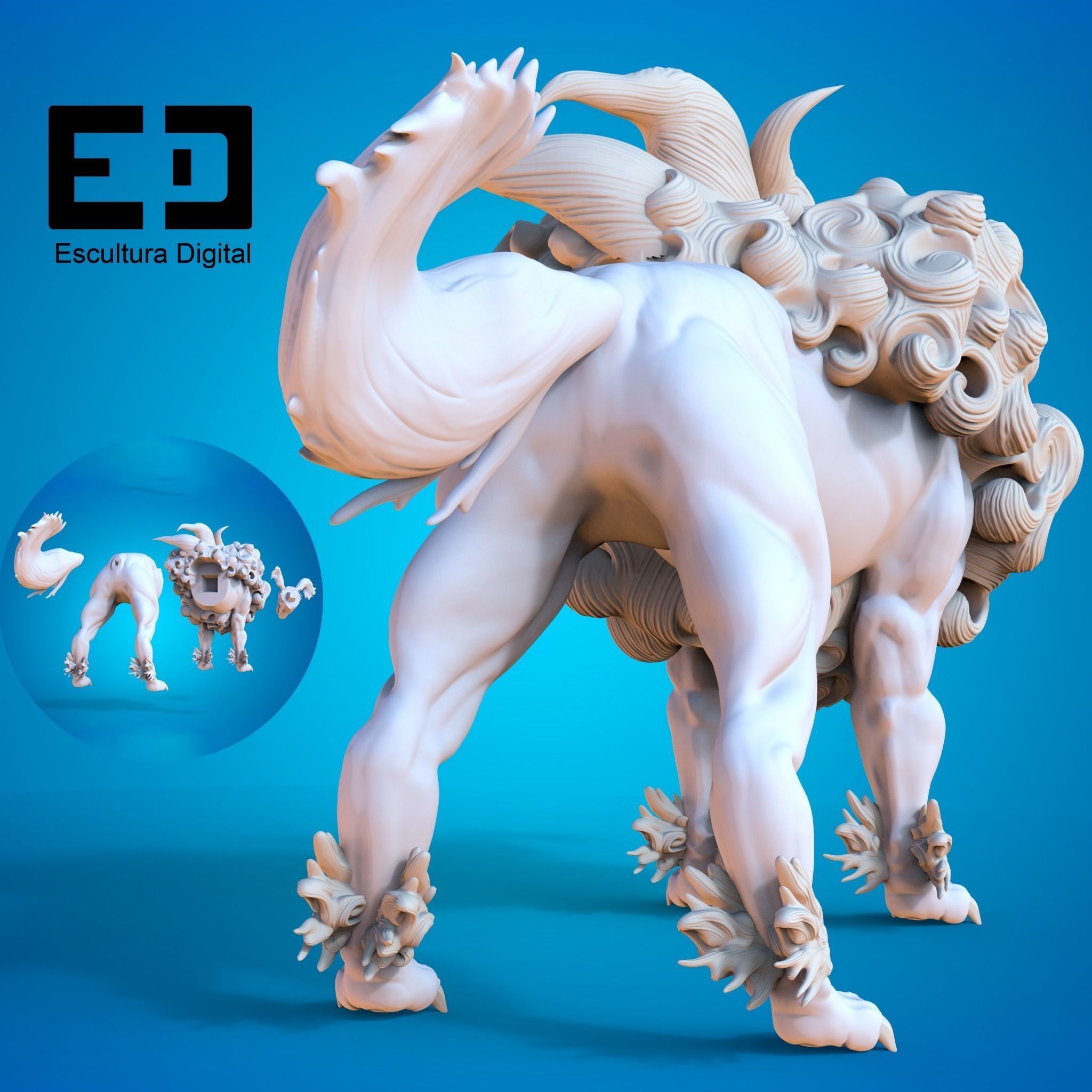 SESSHOMARU DEMON DOG 3D print model_2