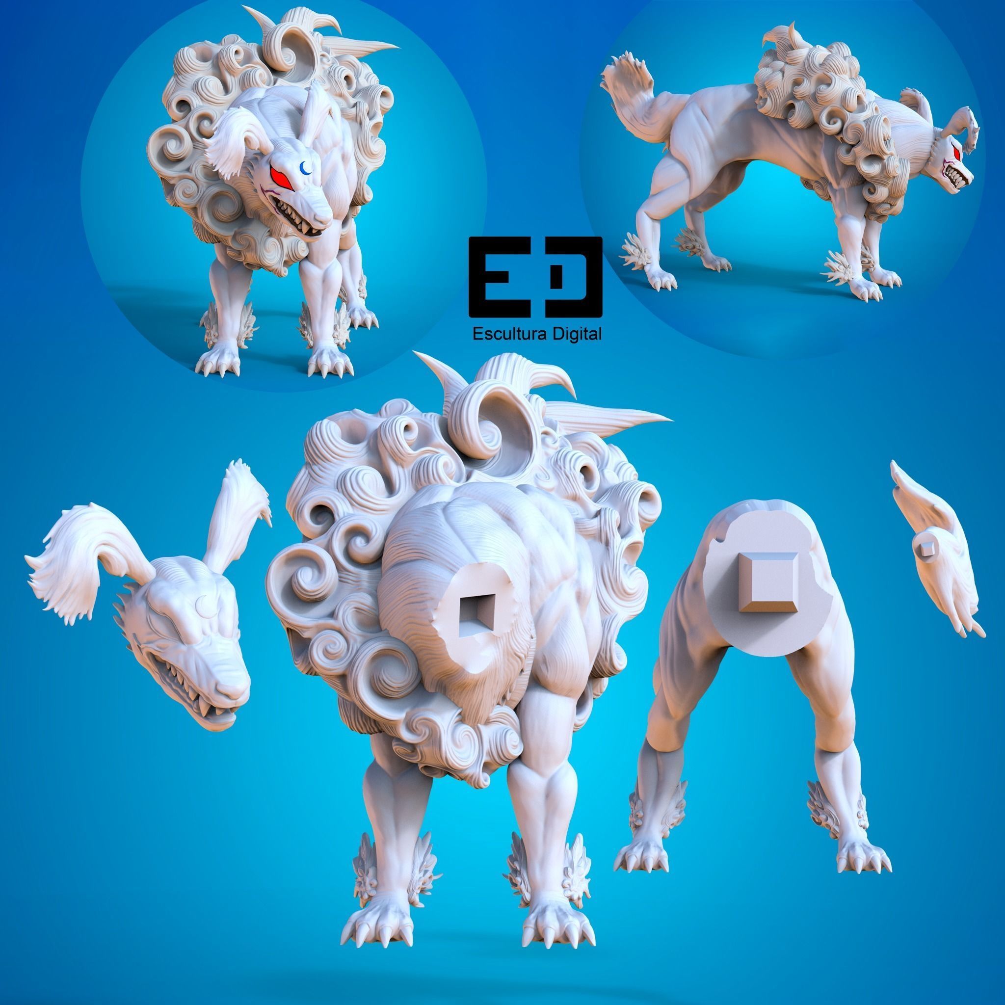 SESSHOMARU DEMON DOG 3D print model_5
