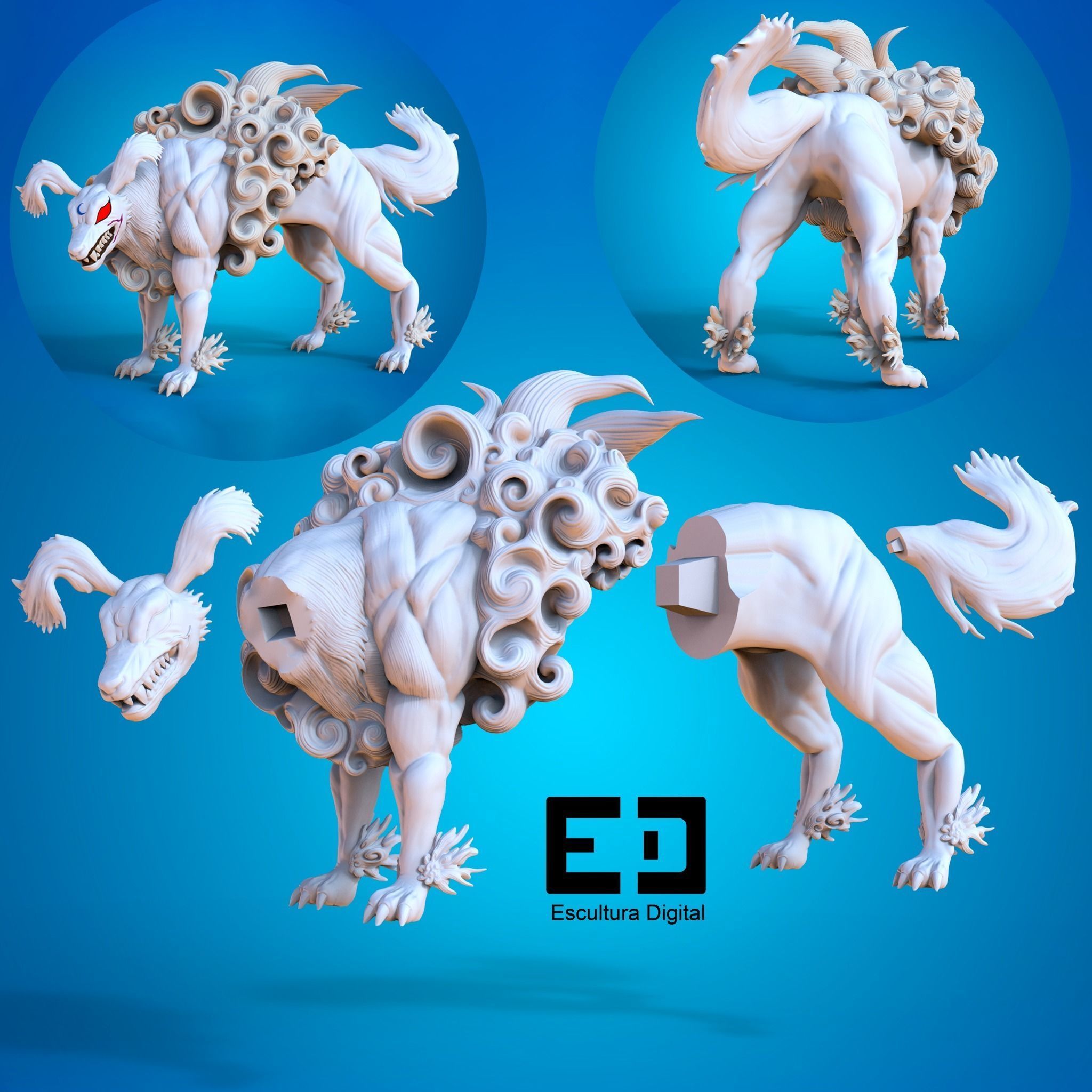 SESSHOMARU DEMON DOG 3D print model_1