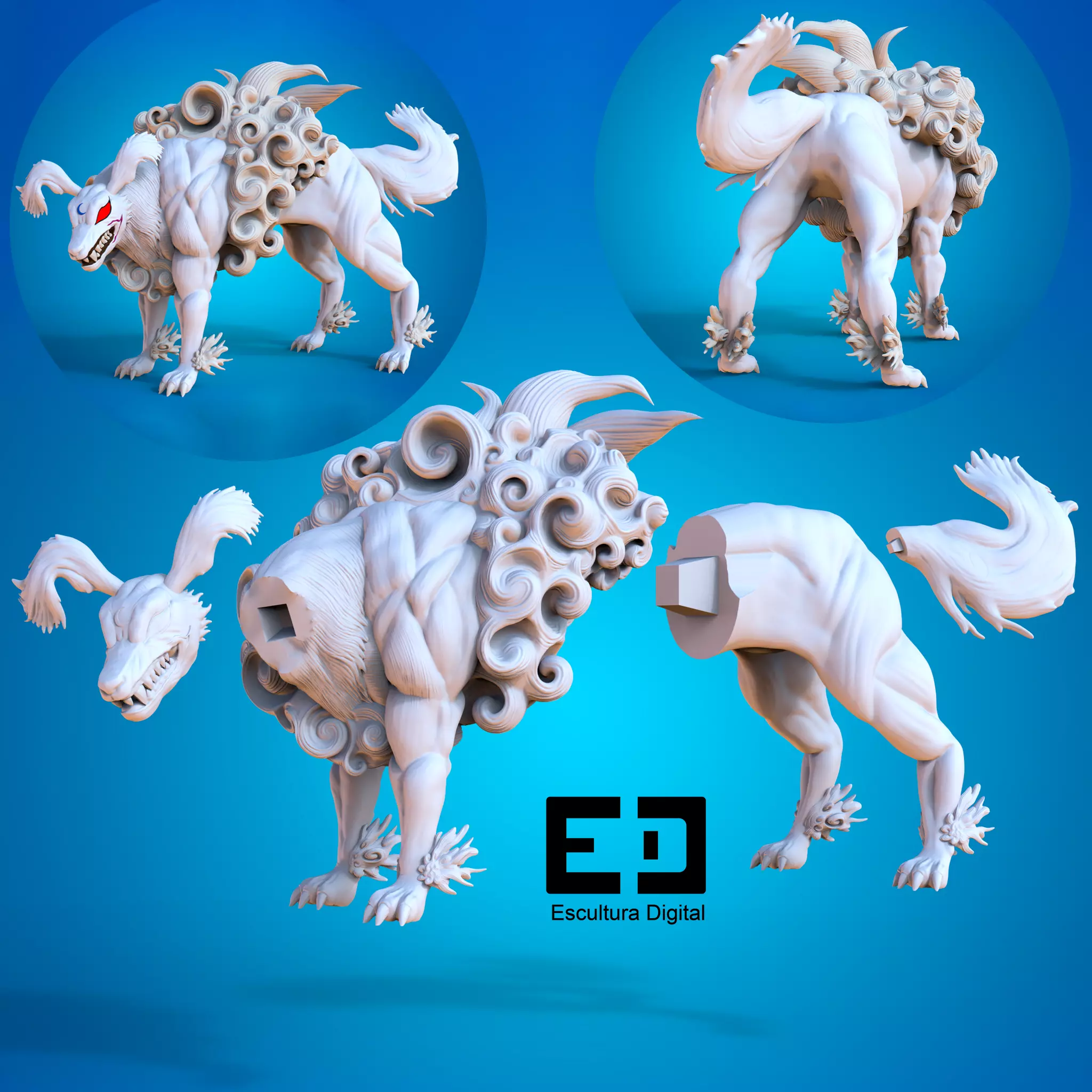 SESSHOMARU DEMON DOG 3D print model
